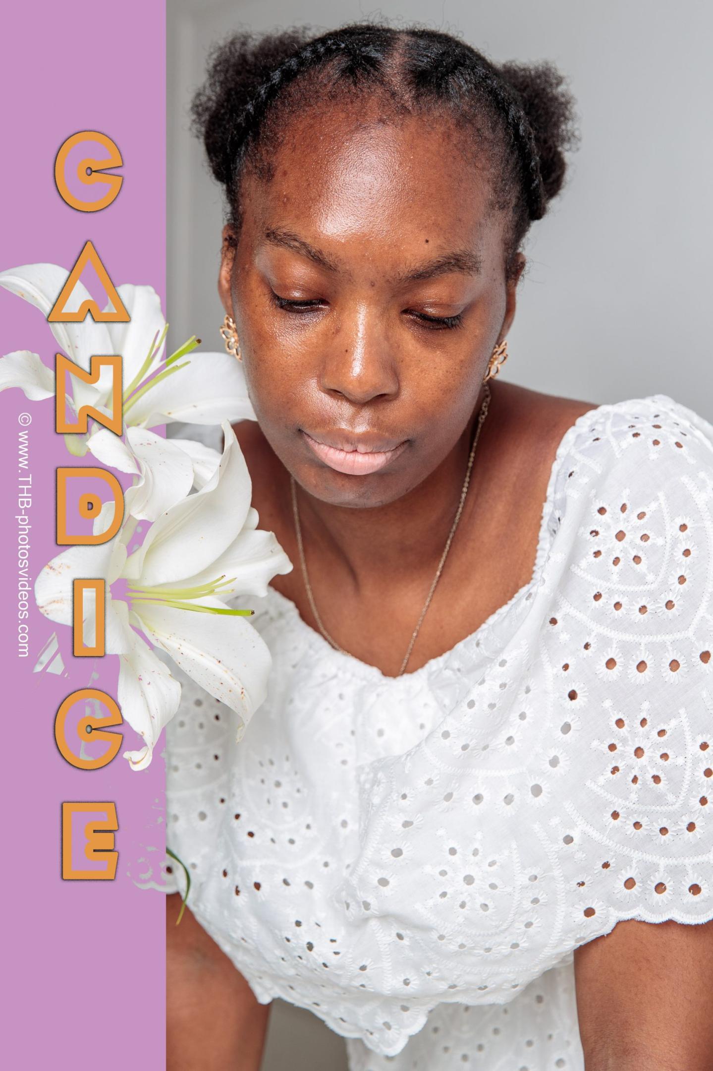 Candice, modèle photo, prises de vues en studio